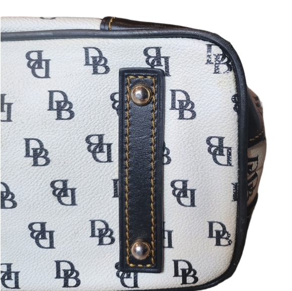 Dooney & Bourke Signature Monogram Erica Shoulder Hobo Bag Black & White - Picture 11 of 16